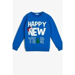 Koton Blue Boy's Christmas Themed Sweatshirt