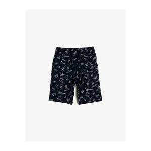 Koton Boys Navy Blue Patterned Shorts & Bermuda