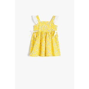 Koton Baby Girl Yellow Patterned Dress