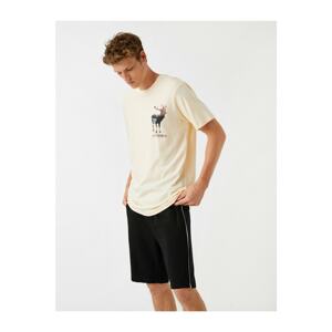 Koton T-Shirt - Beige - Regular