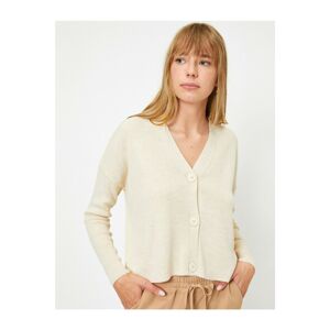 Koton Button Detailed Long Sleeve Knitwear Cardigan