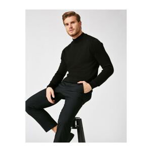 Koton Long Sleeve High Collar Cotton Sweater