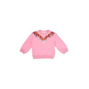Trendyol Pink Sequined Girls Knitted Slim Sweatshirt