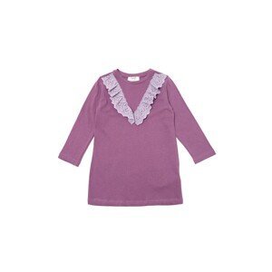 Trendyol Purple Embroidered Girl Knitted Dress