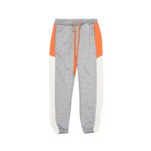 Trendyol Gray Color Block Girls' Knitted Thin Sweatpants