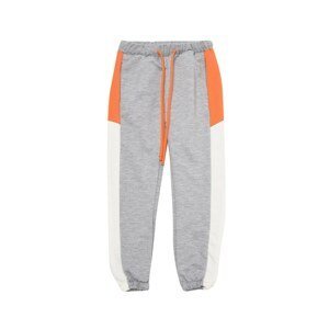 Trendyol Gray Color Block Girls' Knitted Thin Sweatpants
