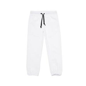 Trendyol White Pocket Boy Knitted Slim Sweatpants