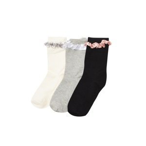 Trendyol Multicolored Ruffled 3 Pack Girl Knitted Socks
