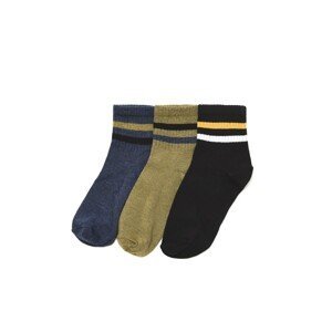 Trendyol Multicolor Stripe Detailed 3-Pack Boy Knitted Socks