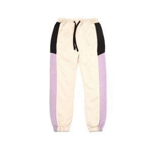 Trendyol Beige Color Block Girls' Knitted Thin Sweatpants