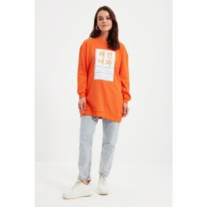 Trendyol Orange Knitted Sweatshirt