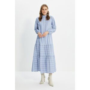 Trendyol Blue Judge Collar Dress