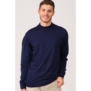 V0004 DEWBERRY MALE TURTLENECK SWEATER-BLUE