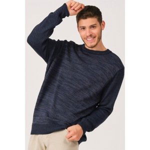 V0211 DEWBERRY MALE BATTAL OVERSIZE SWEATER-LACİVERT