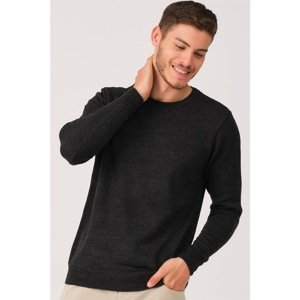 V0035 DEWBERRY MALE ROUNDNECK SWEATER-ANTHRACIC