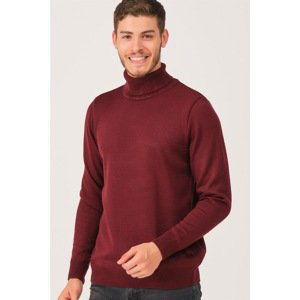 V0037 DEWBERRY TURTLENECK MEN'S SWEATER-BURGUNDY