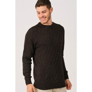 V0055 DEWBERRY MEN'S SWEATER-COFFEE