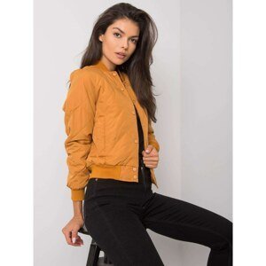 Women's quilted bomber jacket Sherise - mustard