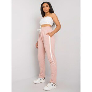Dusty pink sweatpants plus size with print
