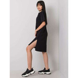 RUE PARIS Black basic dress