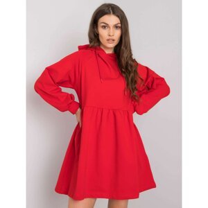RUE PARIS Red Sweatshirt Dress