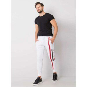 Men's white sweatpants with print