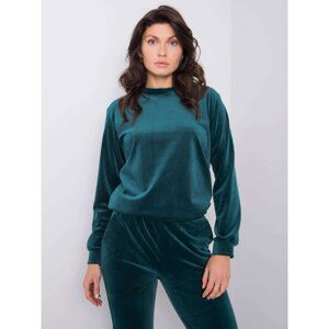 RUE PARIS Dark green velor set