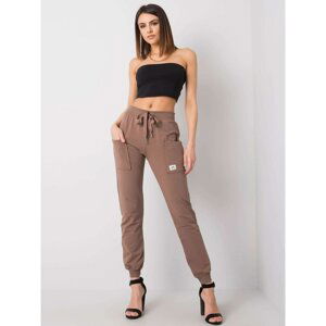 Dark Beige Cotton Sweatpants