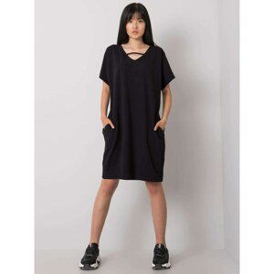 RUE PARIS Black oversized dress