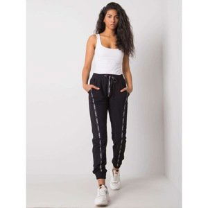 Women's Black Cotton Sweatpants