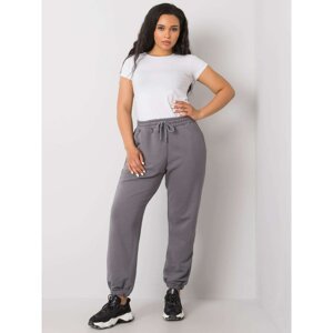 Dark grey cotton and sweatpants of larger size