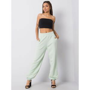 RUE PARIS Mint cotton sweatpants