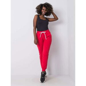 Red cotton sweatpants