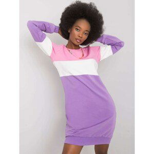 RUE PARIS Purple and pink sweatshirt dress