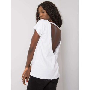 White blouse with back neckline