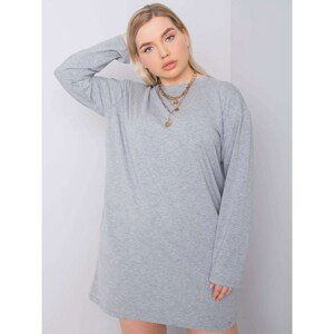 Gray cotton dress plus sizes