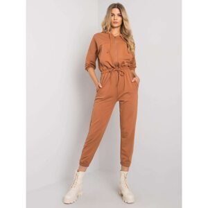 Light brown cotton jumpsuit