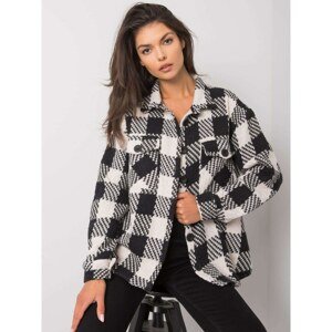 Black and white checked women's shirt