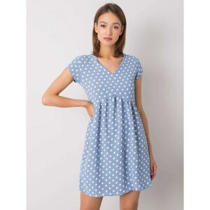 RUE PARIS Women's blue polka dot dress