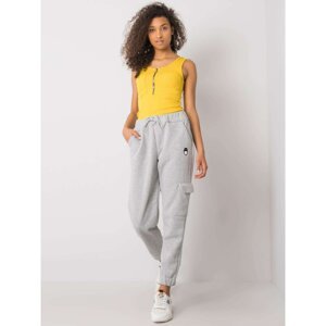 Grey sweatpants with pocket by Ysel RUE PARIS