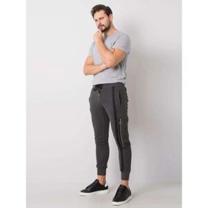 Graphite men's sweatpants with a print