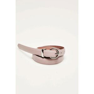 Narrow eco leather belt - pink