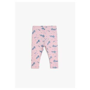 Koton Girls Pink Patterned Leggings