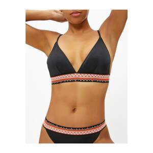 Koton Bikini Top - Black - Herringbone