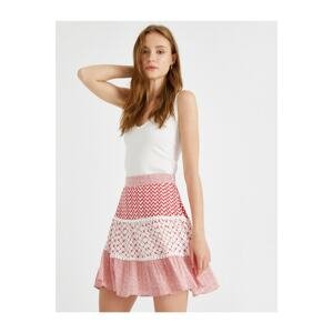 Koton Patterned Skirt Mini