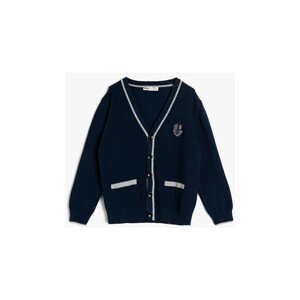 Koton Navy Blue Kids Button Detailed Cardigan