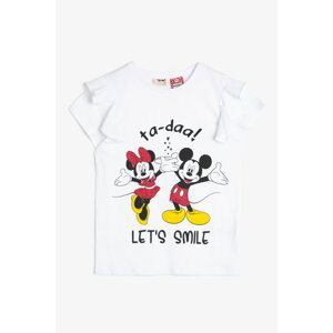 Koton Minnie Licensed Glittery Printed Cotton Soft T-Shirt