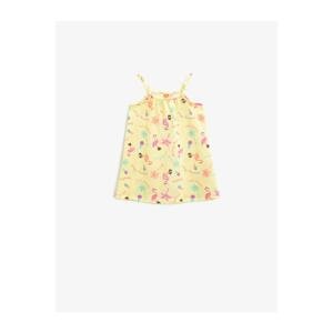 Koton Girl's Yellow Printed Dress