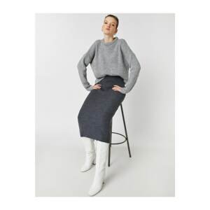 Koton Women's Gray Knitwear Skirt