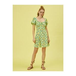 Koton Floral Summer Dress Mini Frilly Short Sleeve